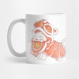 Cat in a chinese new year lion costume Mug